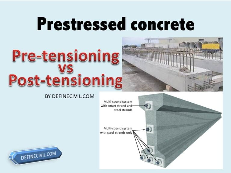ຄວາມກົດດັນ vs Post tensioned